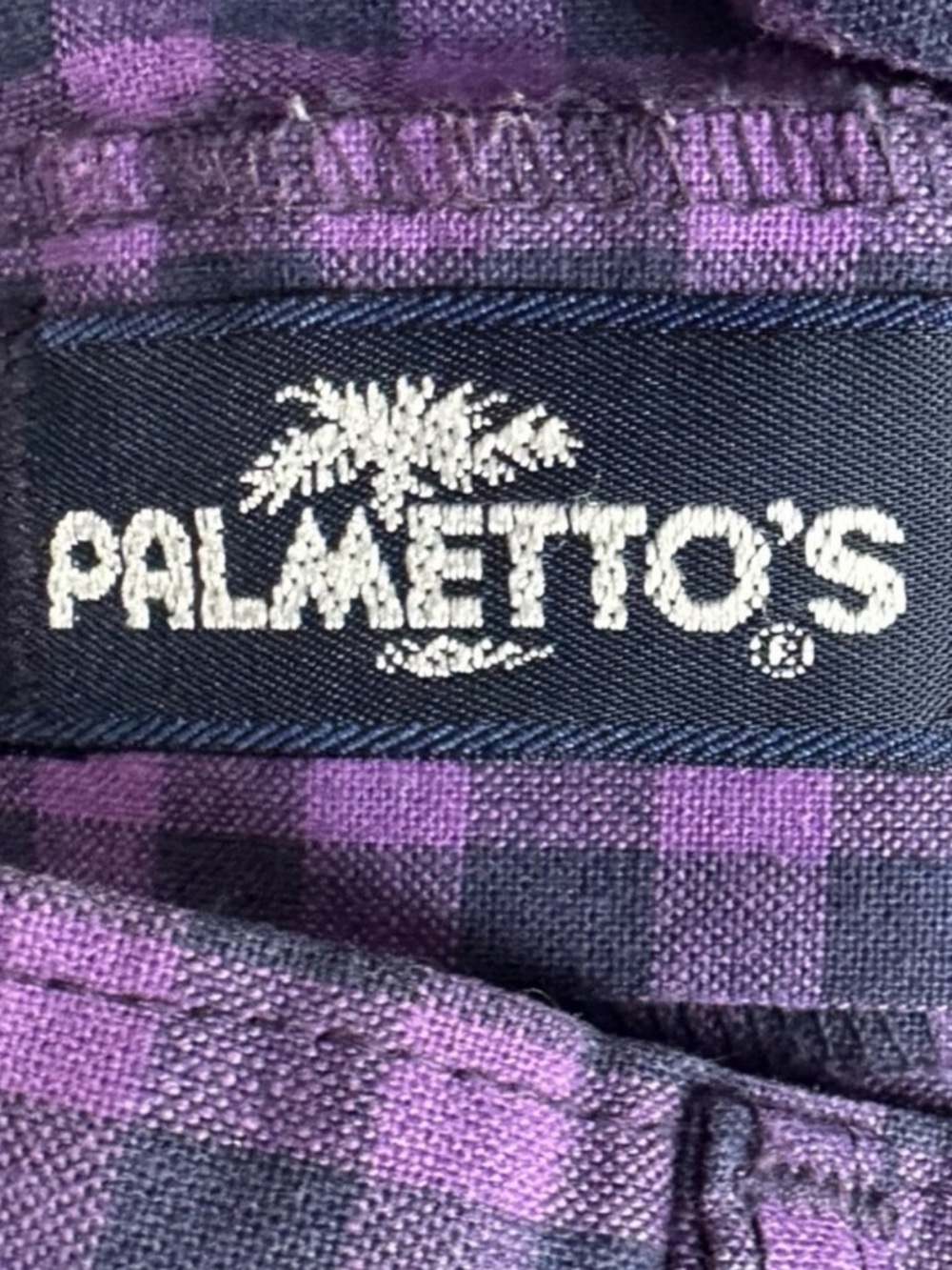 Vintage purple & black check mom jeans 80s Palmetto USA made - Picture 5 of 6